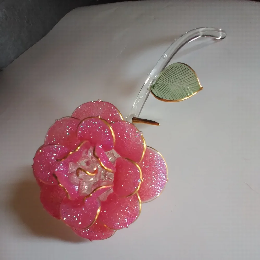 GLASS GLITTER ROSE - Picture 2 of 3